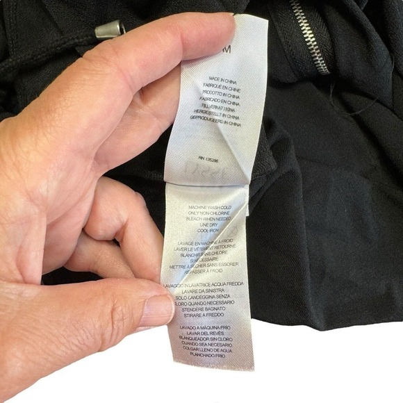 Lysse Women's Black Zip-Front Jacket Size Medium Drawstring Hem - Picture 8 of 13